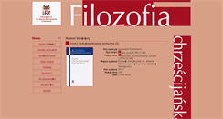 Desktop Screenshot of filozofiachrzescijanska.amu.edu.pl