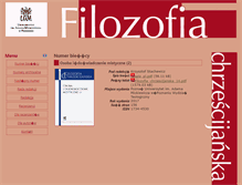 Tablet Screenshot of filozofiachrzescijanska.amu.edu.pl