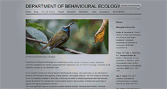 Desktop Screenshot of behaecol.amu.edu.pl