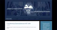 Desktop Screenshot of ksf.amu.edu.pl
